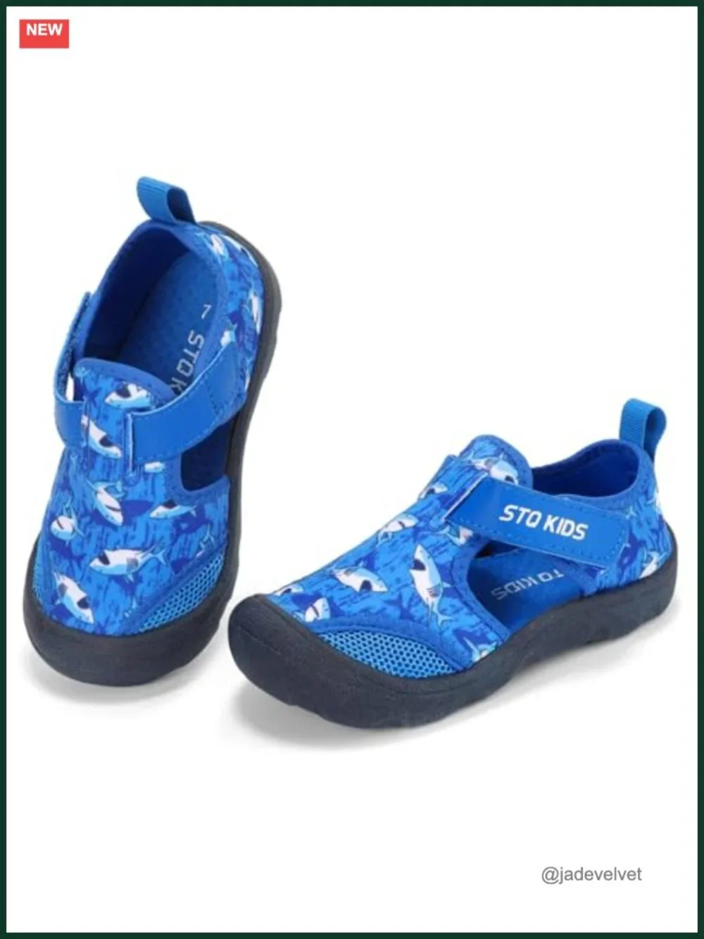 Toddler Water Shoes Quick-Dry Stretch Fabric Hook & Loop Non-Slip